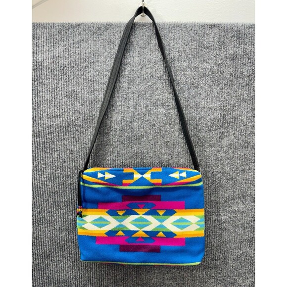 Timberline Ltd Pendleton Drum Blanket Shoulder Bag Purse Multicolor Aztec Wool - Picture 2 of 11